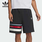 直筒透气宽松条纹短裤 三叶草男士 JM7273 阿迪达斯正品 Adidas