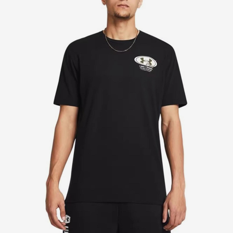 UA/安德玛正品Grounds男子宽松透气运动休闲短袖T恤1387718-001