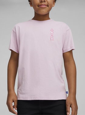 Puma/彪马正品PLAYSTATION儿童宽松户外耐穿短袖624865-60