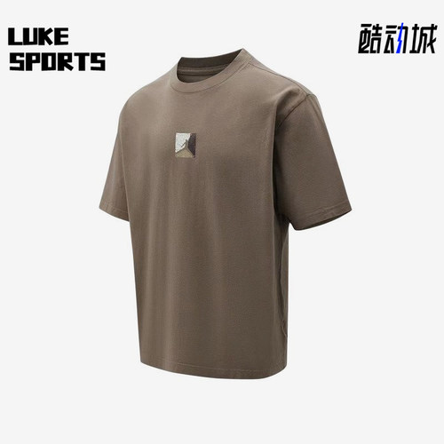 Nike/耐克正品JORDAN新款男棕色亲肤圆领经典短袖T恤IF3065-040