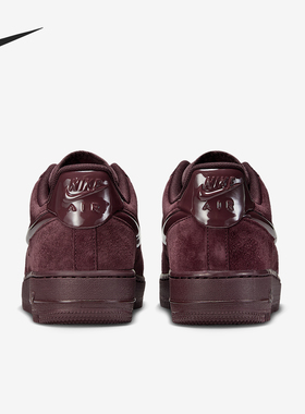 Nike/耐克正品Air Force 1女士运动低帮翻毛皮休闲鞋HV4406-600