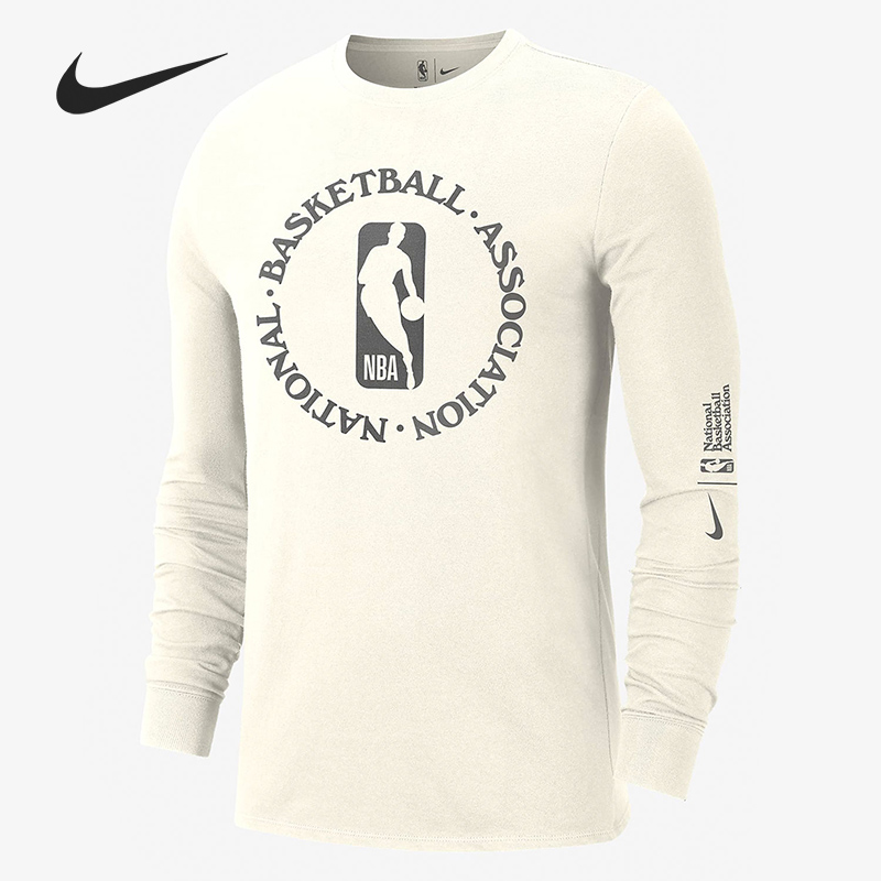 Nike/耐克正品男子2021新款圆领长袖T恤运动NBA套头衫 DC1943-910