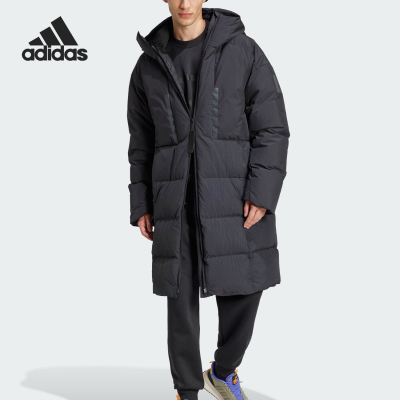 Adidas/阿迪达斯官方正品新款男士保暖运动休闲连帽羽绒服IS9049