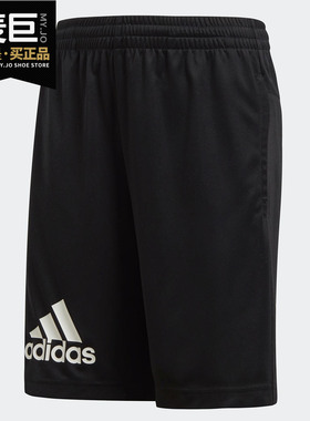 Adidas/阿迪达斯正品 当季新款男大童三条纹休闲运动短裤 BK0744