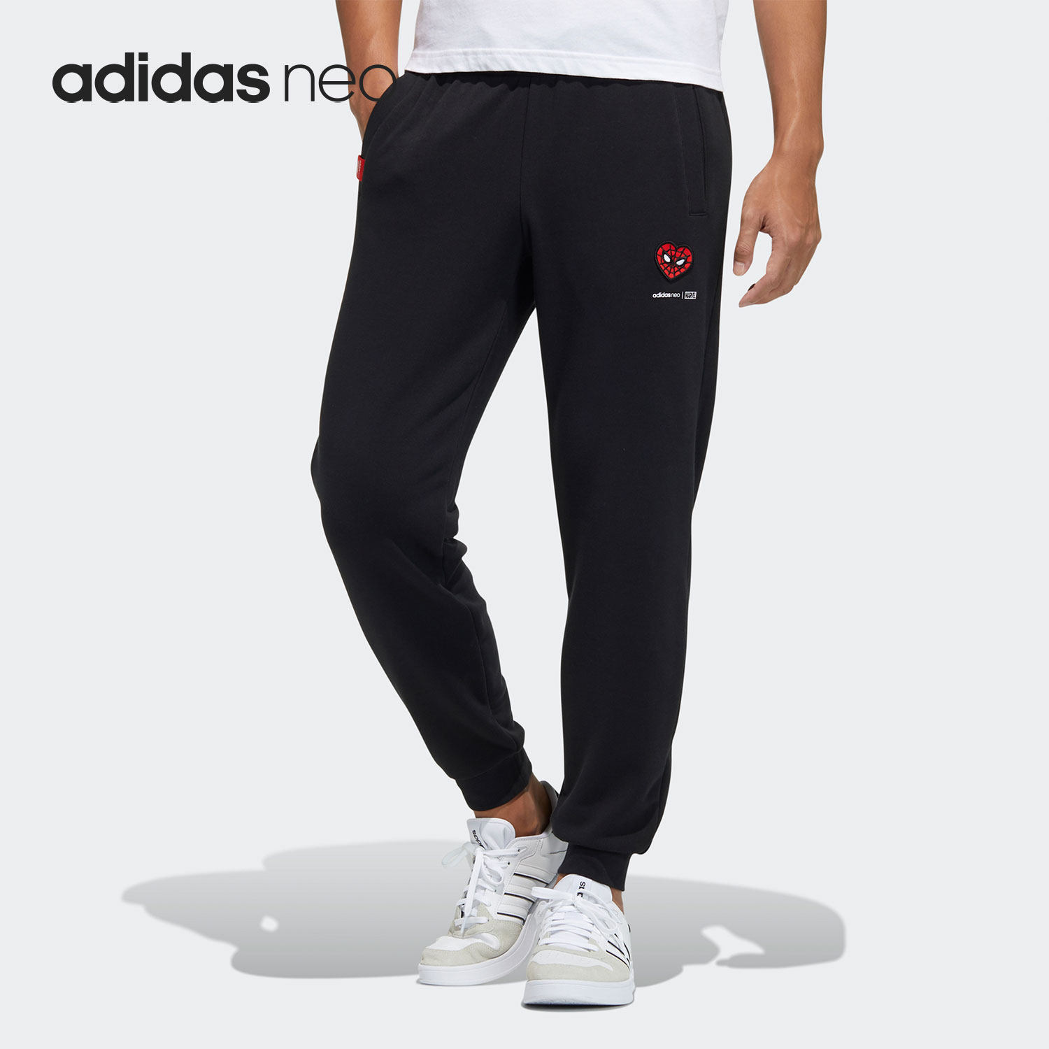 Adidas阿迪达斯正品漫威系列男收脚耐磨透气亚洲运动长裤H44999