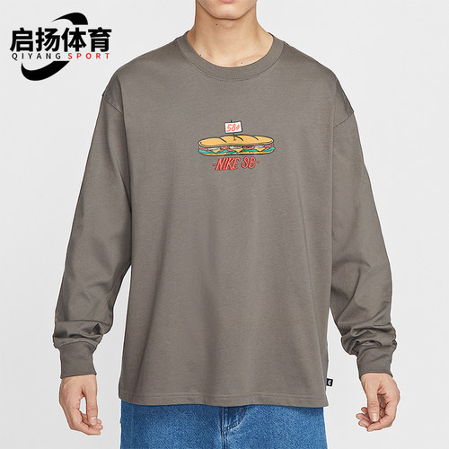 Nike/耐克正品春季新款男士经典印花宽松透气长袖T恤HJ0807-289