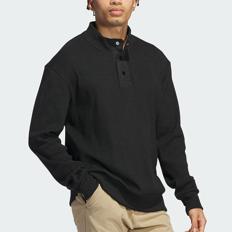 Adidas/阿迪达斯正品春秋男士透气简约套头立领高尔夫卫衣IW6716