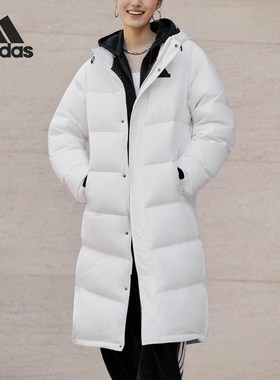 Adidas/阿迪达斯正品2025男女户外运动保暖长款羽绒服KF6745