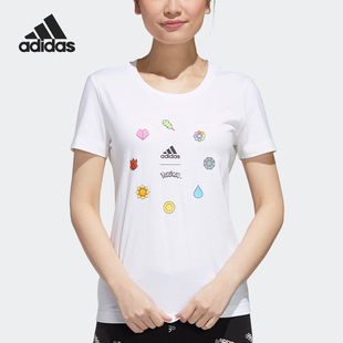 T恤GN3003 宝可梦联名女士圆领运动短袖 Adidas 阿迪达斯正品