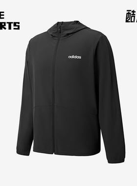 Adidas/阿迪达斯正品新款男女黑色纯色经典休闲夹克外套JN8451