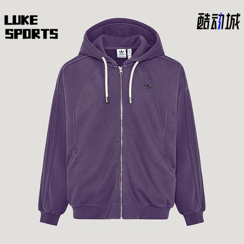 Adidas/阿迪达斯正品三叶草女士经典连帽经典时尚夹克外套KT6378