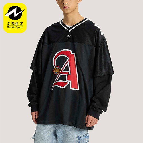 Adidas/阿迪达斯正品三叶草男士休闲运动经典长袖球衣T恤KS5328