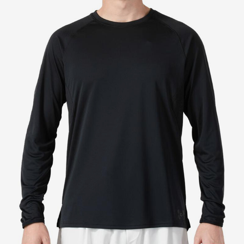 UA/安德玛正品户外男士针织简约经典健身透气长袖T恤1374328-001