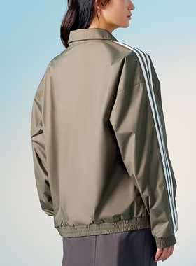 Adidas/阿迪达斯官方正品三叶草男女梭织立领运动休闲外套JI7534