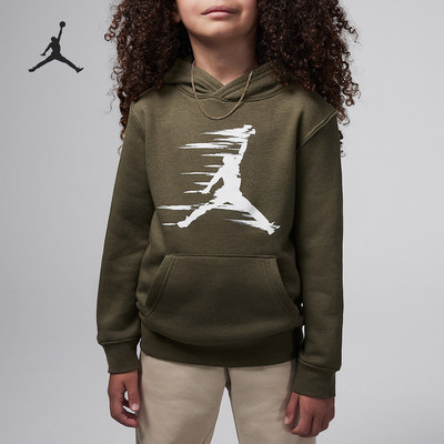 Nike/耐克正品JORDAN小童复古宽松运动卫衣套头衫HV1556-222