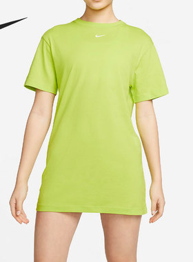 Nike/耐克正品女子时尚休闲圆领短袖长款T恤连衣裙CJ2243-321