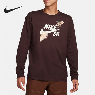 Nike/耐克正品休闲透气新款SB 男士运动长袖滑板T恤FQ7682-227