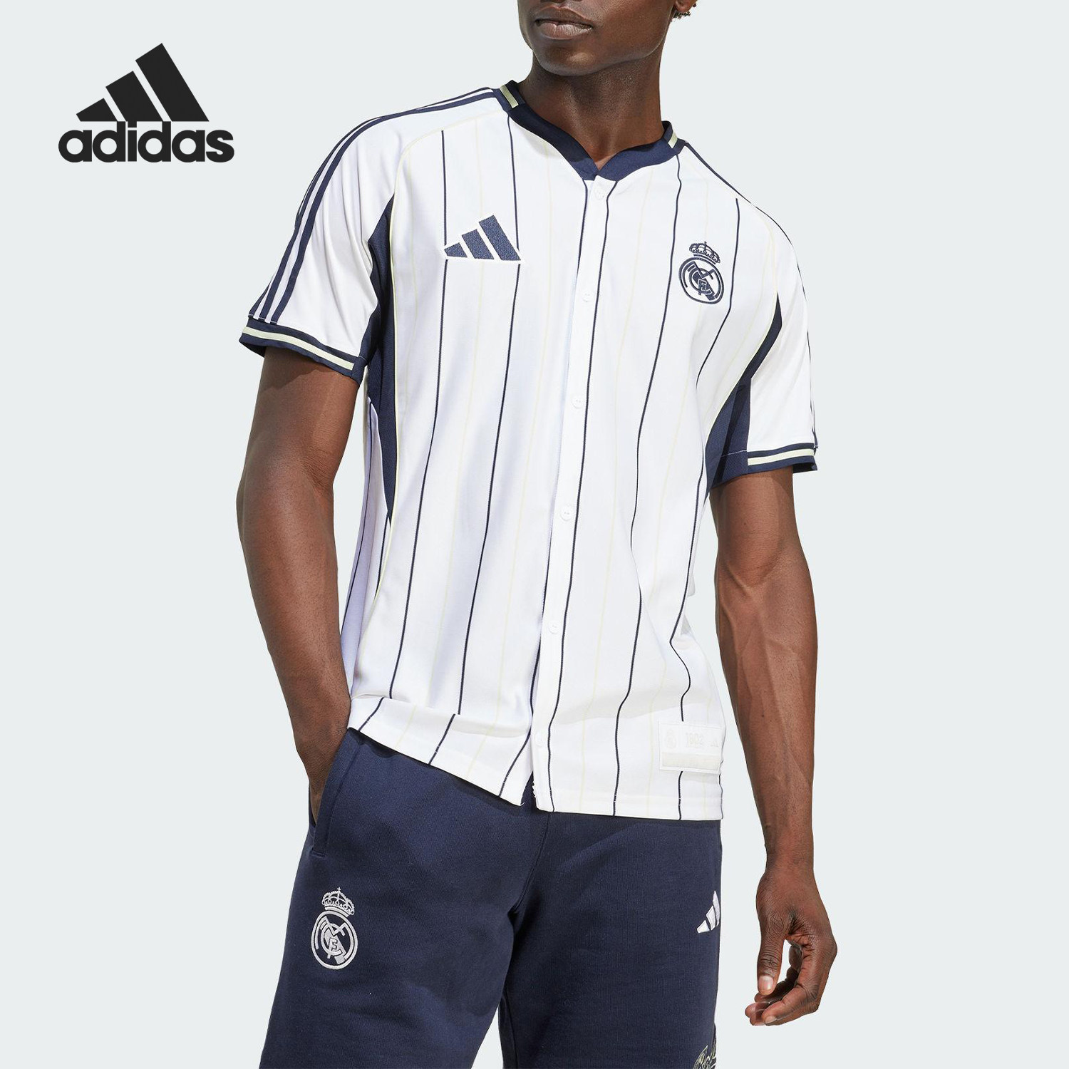 Adidas/阿迪达斯官方正品夏季男士运动训练棒球衫短袖T恤JN3073
