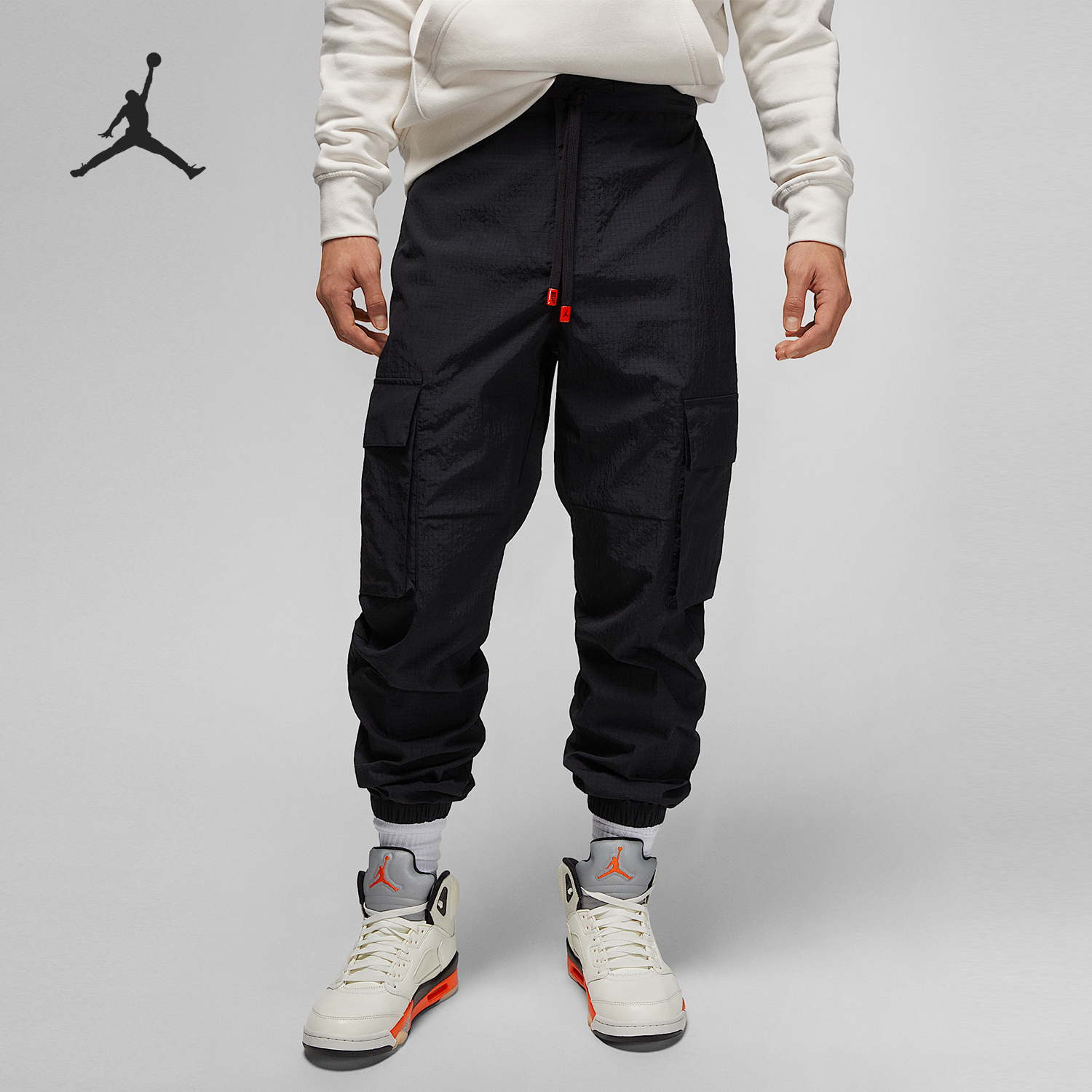 Nike/耐克正品JORDAN男士宽松透气工装运动长裤DV7581-010