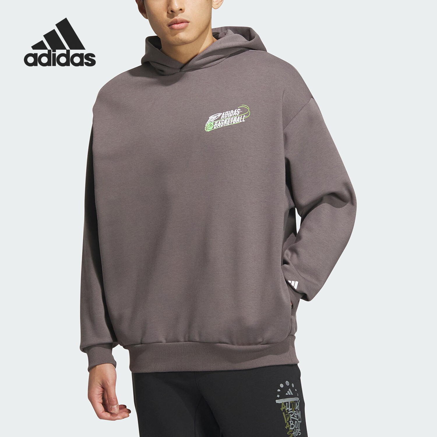 Adidas/阿迪达斯男士印花休闲运动长袖卫衣JE3504