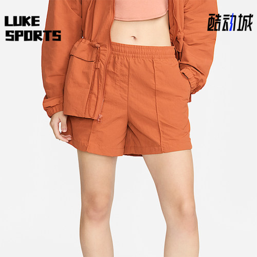 Nike/耐克正品夏季女士运动宽松休闲梭织中腰简约短裤FV6623-825