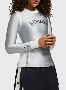 Nike/耐克正品AMBUSH新款女士修身拼接时尚套头长袖DB9569-077