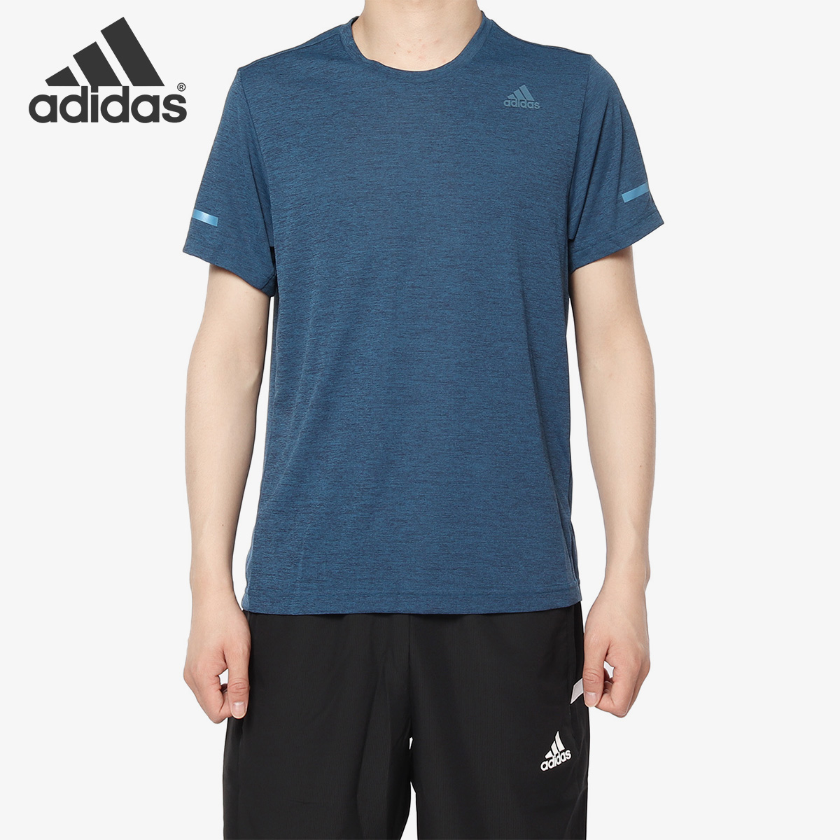 Adidas/阿迪达斯正品男子夏季透气排汗运动短袖T恤 EI6391