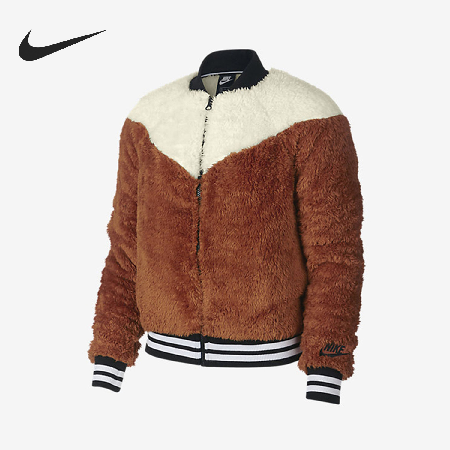 Nike/耐克正品新款女士时尚保暖羊羔绒休闲外套939389-246