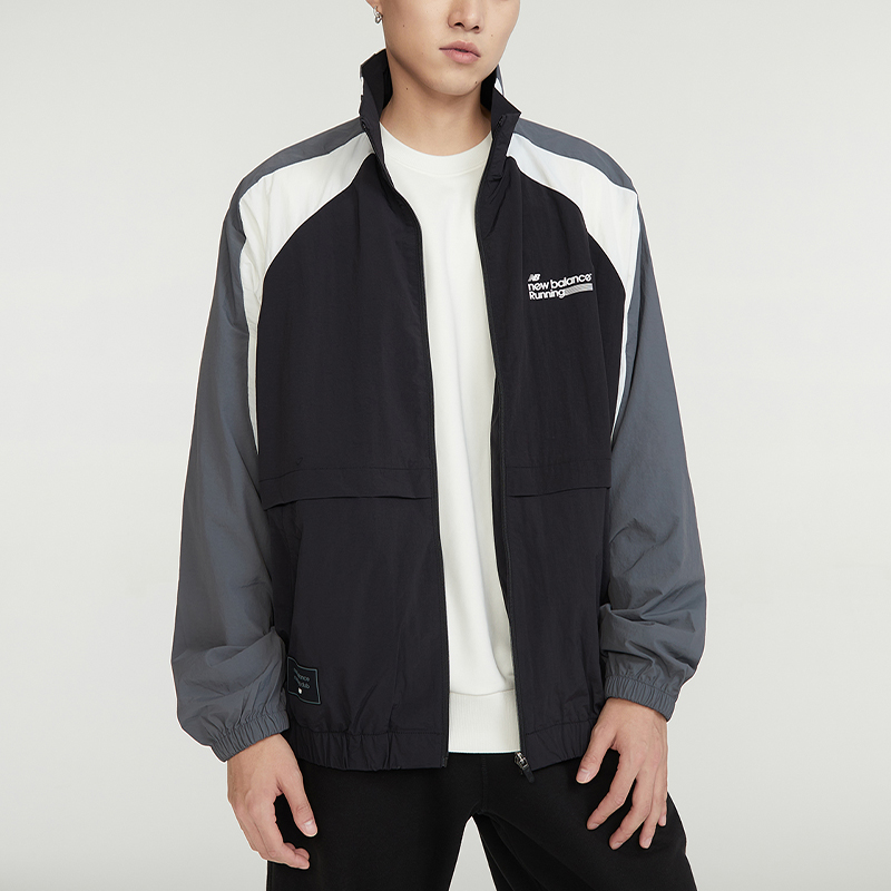 New Balance/NB正品春秋男士运动梭织长袖夹克外套5AD37571-BK