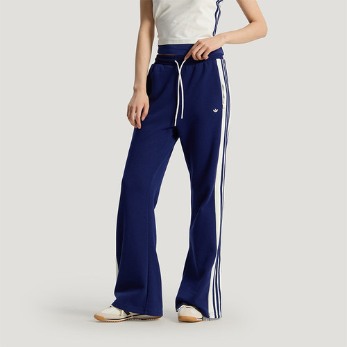 Adidas/阿迪达斯正品三叶草女士运动系带针织复古时尚长裤KY2163