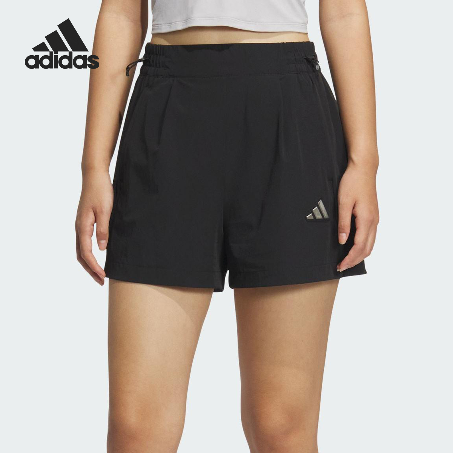 Adidas/阿迪达斯官方正品2025夏季女士瑜伽运动训练短裤JM8826