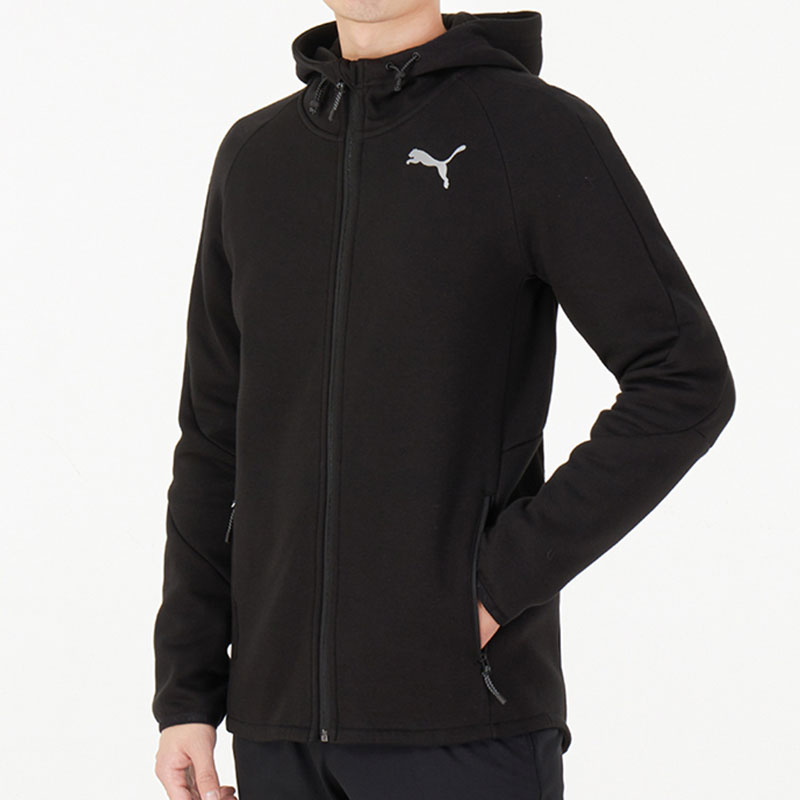 Puma/彪马正品男子修身连帽针织休闲运动夹克外套 849458-01