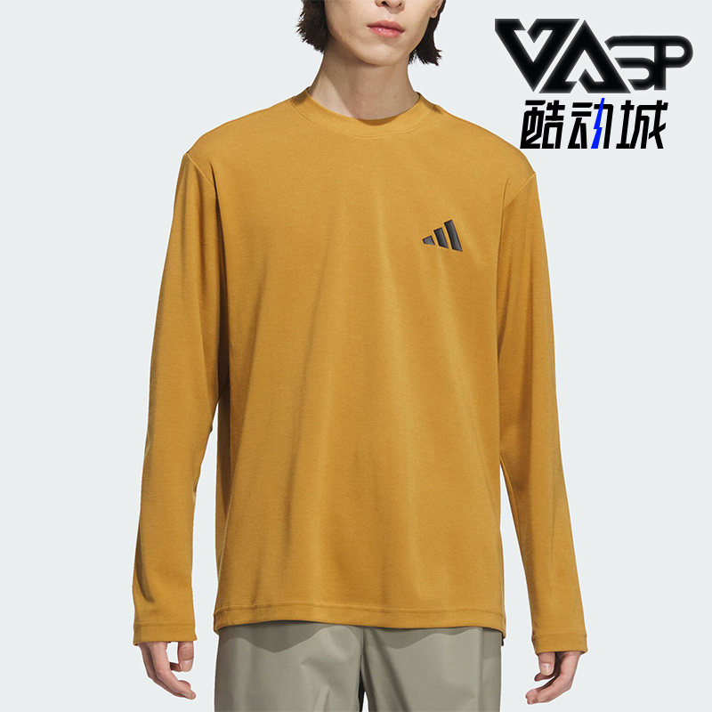 Adidas/阿迪达斯正品新款男士圆领柔软复古运动长袖T恤JY6945