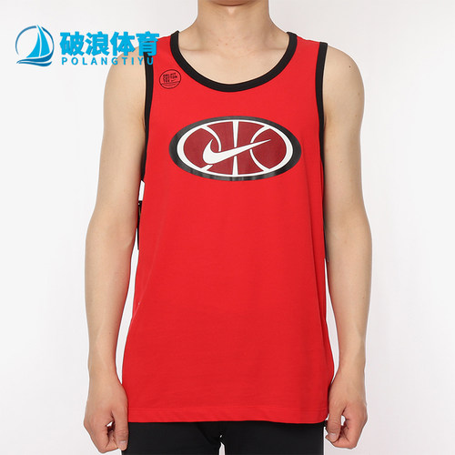 Nike/耐克正品2025男士运动圆领套头透气篮球背心T恤BQ3676-657