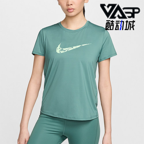 Nike/耐克正品One Swoosh女士运动圆领训练弹力短袖T恤FN2619-361
