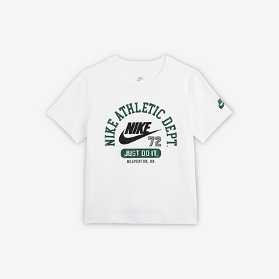 Nike/耐克正品2025夏季款小童运动针织罗纹圆领短袖IO6124-100