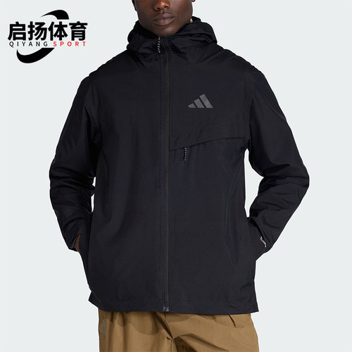 Adidas/阿迪达斯正品MT 2L RAIN J男士运动户外连帽冲锋衣JY4118