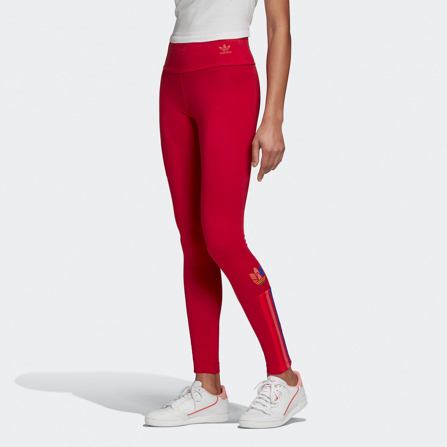 Adidas/阿迪达斯正品三叶草秋季新款女子针织紧身运动长裤GD2240