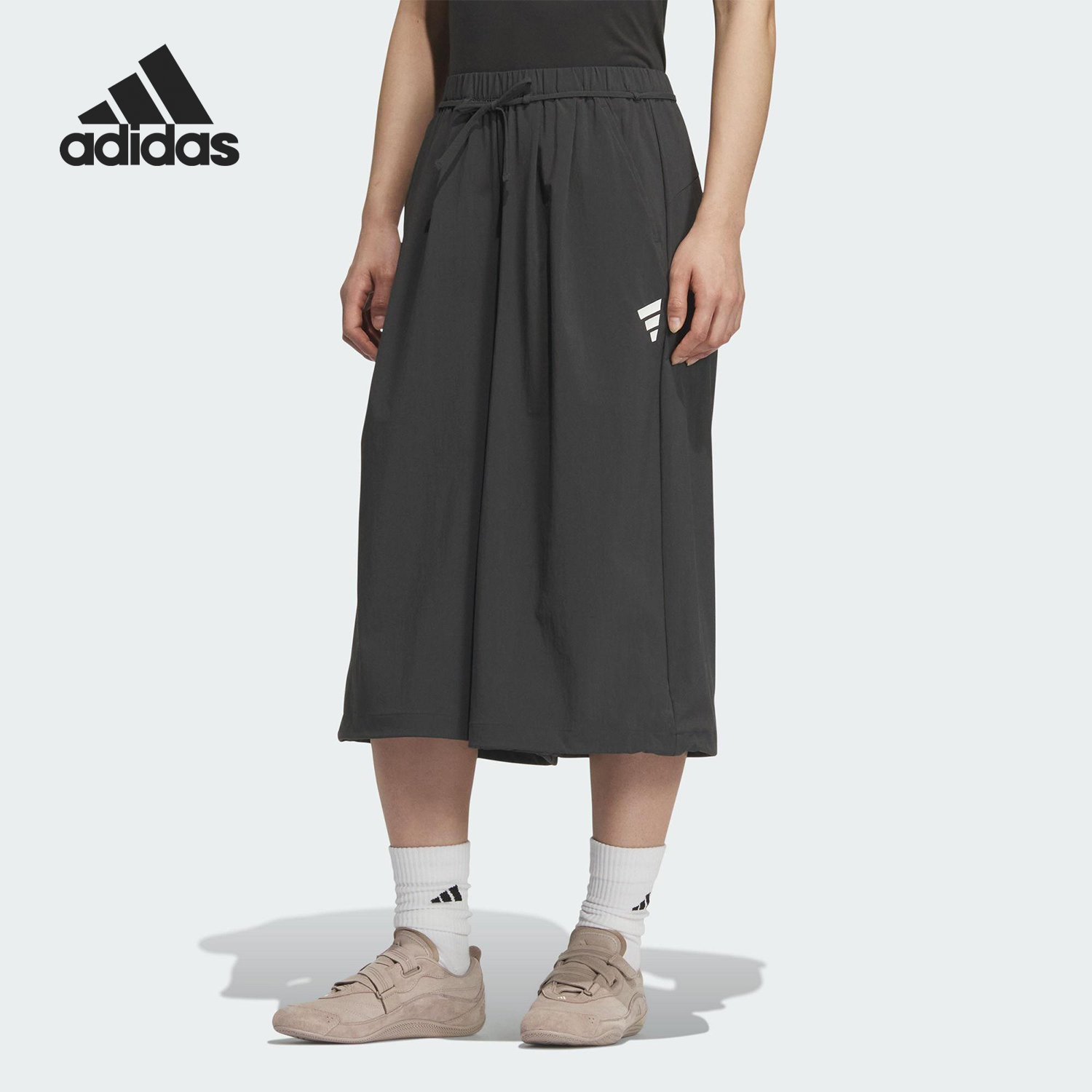 Adidas/阿迪达斯正品夏季女士弹力梭织宽松运动裙裤KC3762