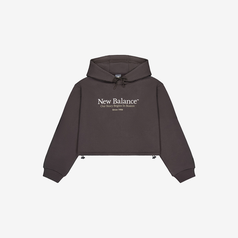 New Balance/NB正品运动女子经典复古连帽卫衣套头衫AWT51352-BLK