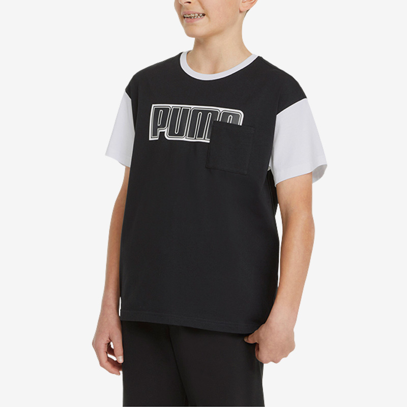 Puma/彪马正品夏季新款儿童时尚透气运动短袖T恤847282-01