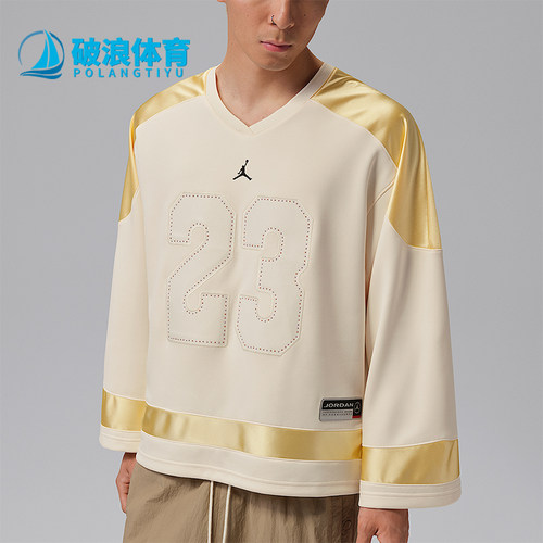 Nike/耐克正品Jordan Brooklyn男士宽松球衣长袖T恤IF1950-110