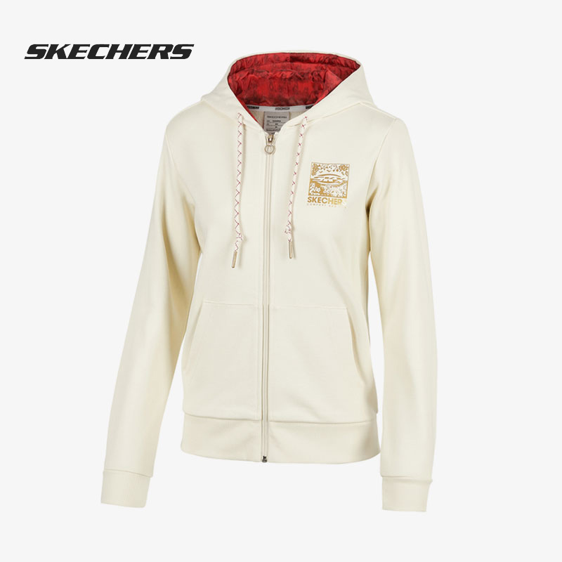 Skechers/斯凯奇正品新款休闲舒适女子跑步训练运动夹克外套