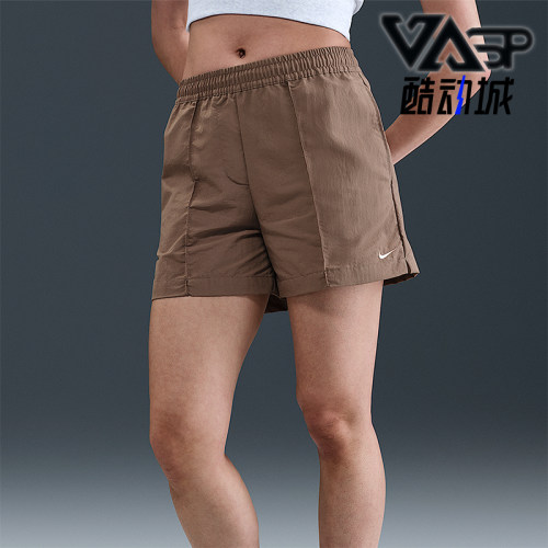 Nike/耐克正品纯色松紧腰三分休闲短裤新款经典女短裤FV6623-233