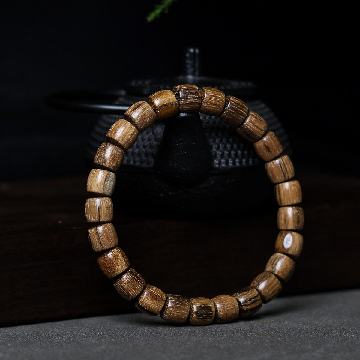 直销花奇楠沉香木桶珠手串文玩佛珠念珠饰品女男手链