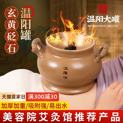 温阳罐大罐砭石加厚脐灸养生扶能量鲍菇神灸中医艾灸专用艾灸器具