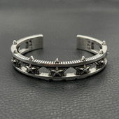 s925纯银高级感复古纳瓦霍五角星手镯男cody sanderson星星手环潮