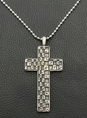 s925纯银高级感复古千眼恶魔项链中号欧美嘻哈个性吊坠经典款潮牌