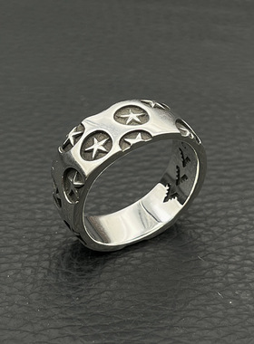 s925纯银高级感复古满星戒指男女五角星cody sanderson男霸气指环