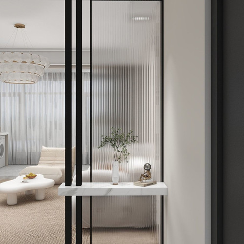 简约现代长虹玻璃屏风隔断家用客厅入户门玄关正对门遮挡